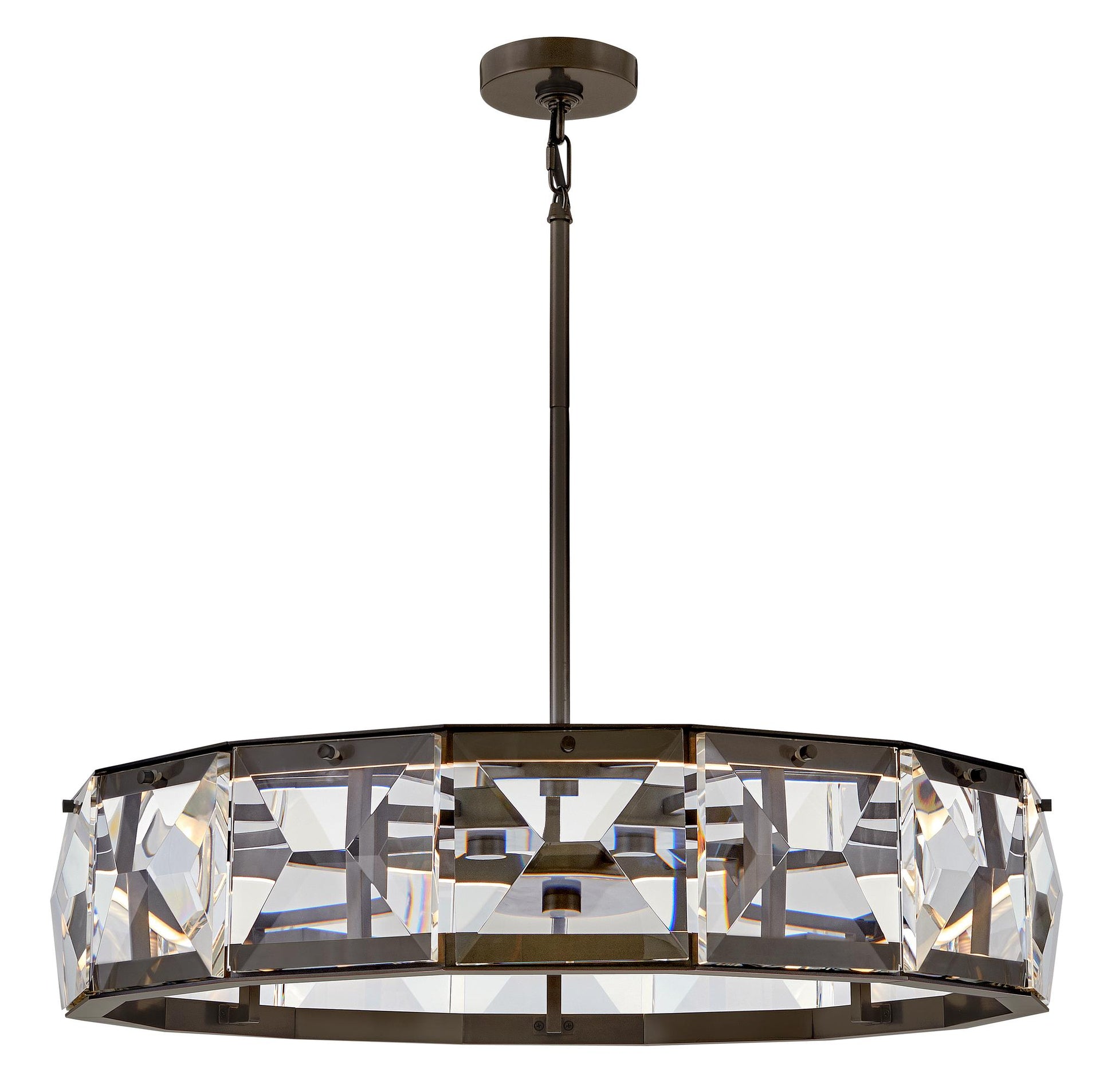 FREDRICK RAMOND, JOLIE DRUM CHANDELIER, PENDANT LIGHT