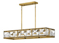 FREDRICK RAMOND, JOLIE LINEAR & OVAL CHANDELIER, PENDANT LIGHT