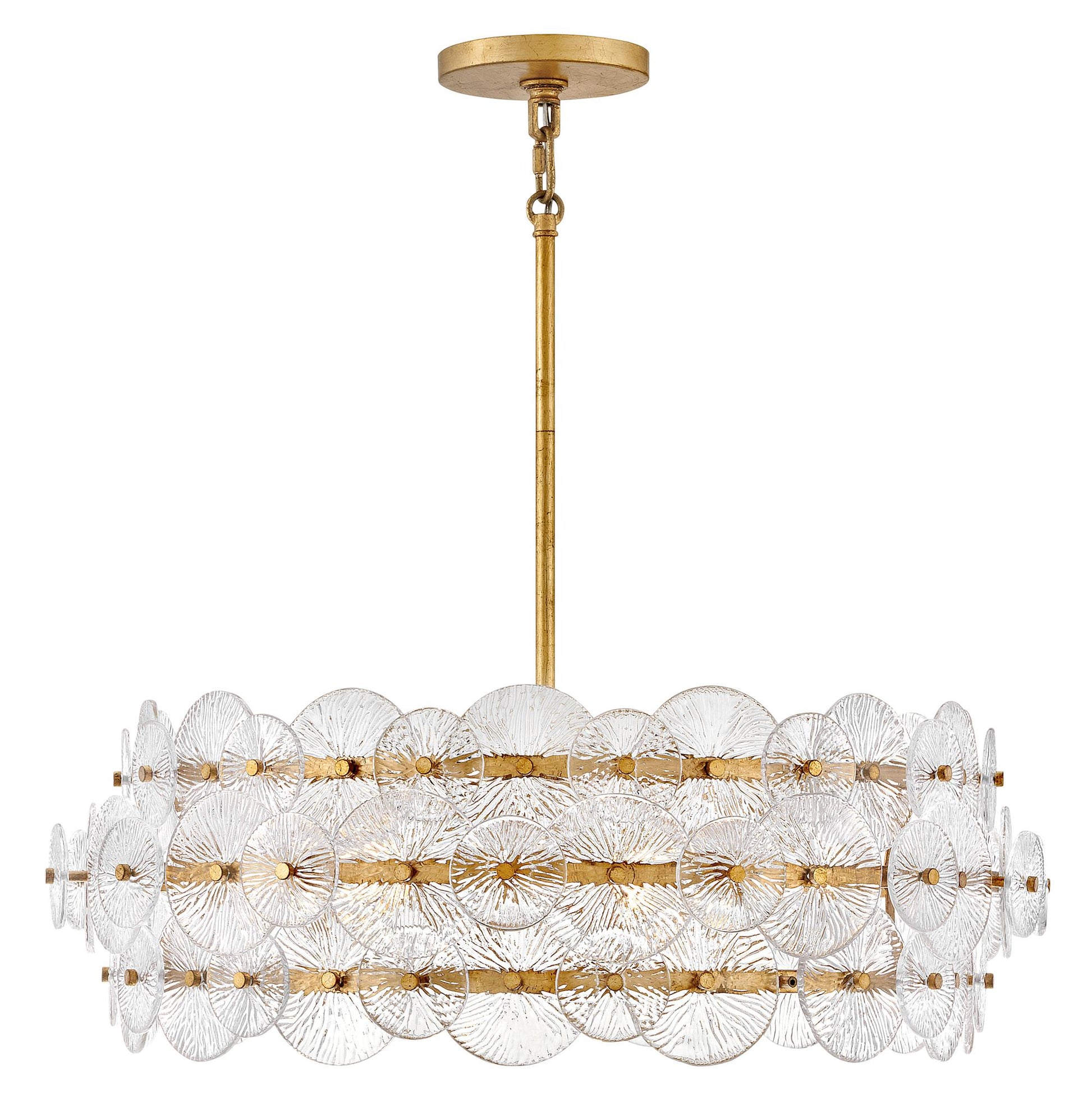 FREDRICK RAMOND, RENE DRUM CHANDELIER, PENDANT LIGHT