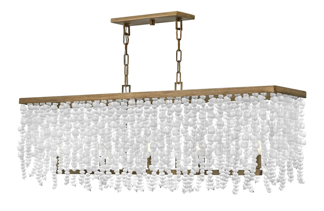 FREDRICK RAMOND, DUNE LINEAR & OVAL CHANDELIER, PENDANT LIGHT
