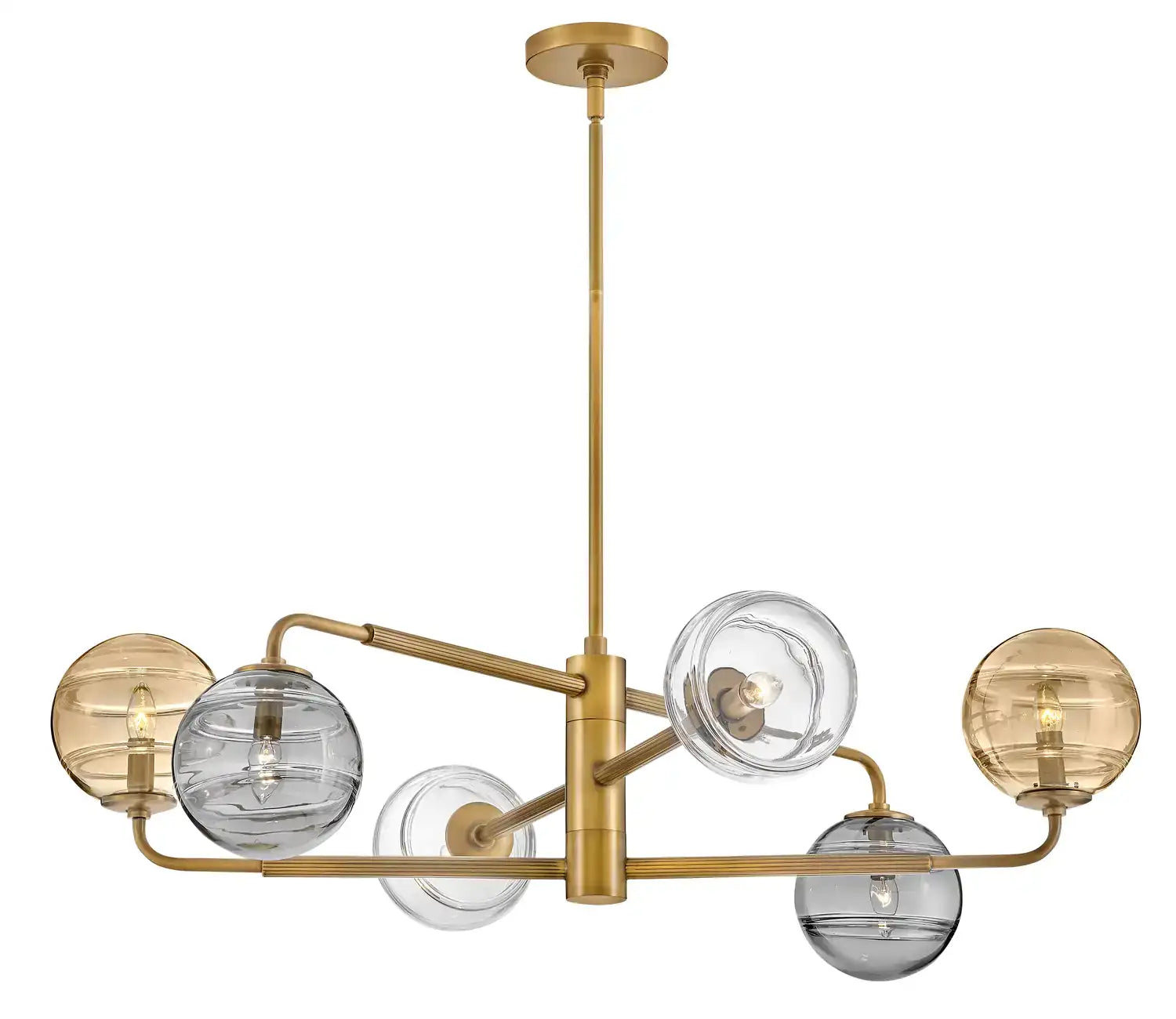 FREDRICK RAMOND, Oberon Adjustable Single Tier Chandelier, PENDANT LIGHT
