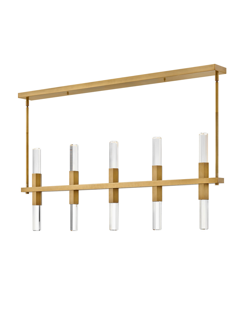 FREDRICK RAMOND, CECILY LINEAR & OVAL CHANDELIER, PENDANT LIGHT