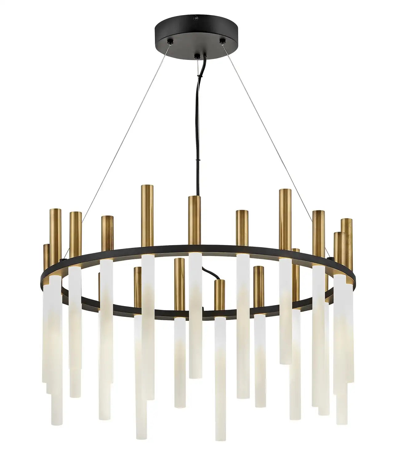 FREDRICK RAMOND, ECHO SINGLE TIER CHANDELIER, PENDANT LIGHT