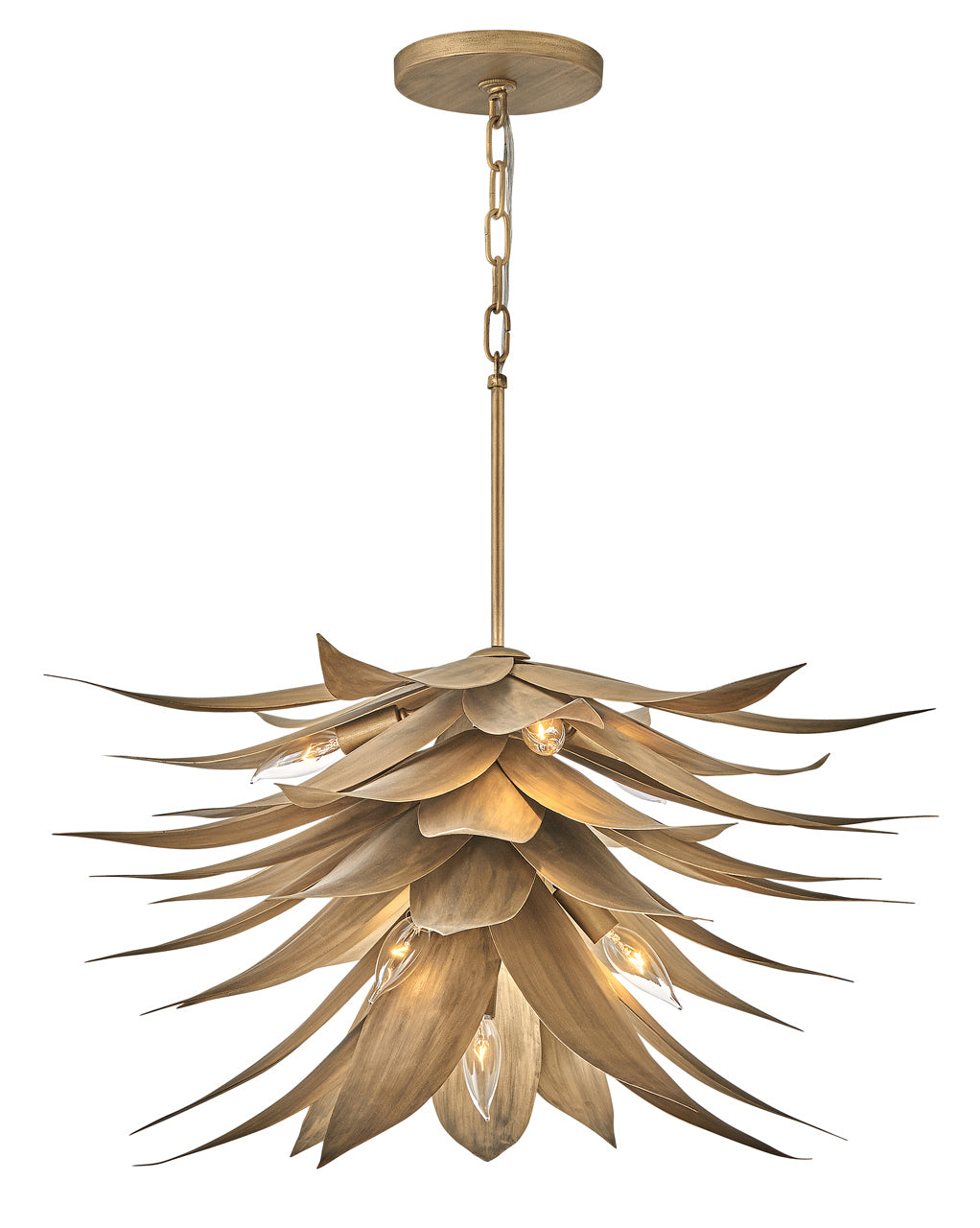 FREDRICK RAMOND, AGAVE PENDANT SINGLE TIER CHANDELIER, PENDANT LIGHT