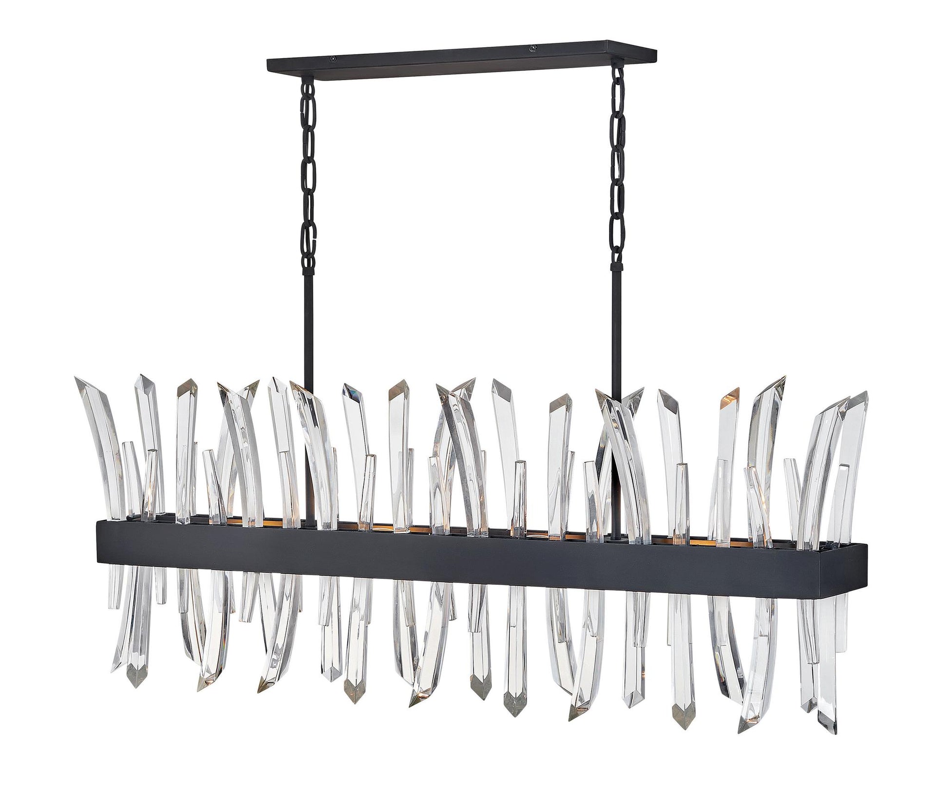 FREDRICK RAMOND, REVEL LINEAR & OVAL CHANDELIER, PENDANT LIGHT