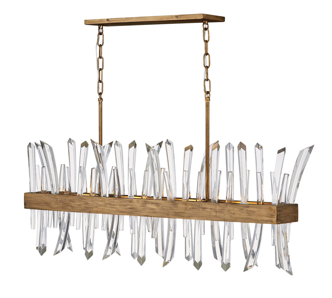 FREDRICK RAMOND, REVEL LINEAR & OVAL CHANDELIER, PENDANT LIGHT