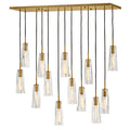 FREDRICK RAMOND, COSETTE LINEAR & OVAL CHANDELIER, PENDANT LIGHT