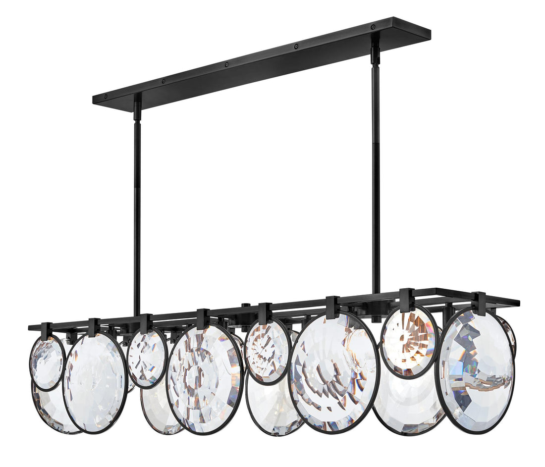 FREDRICK RAMOND, NALA LINEAR & OVAL CHANDELIER, PENDANT LIGHT