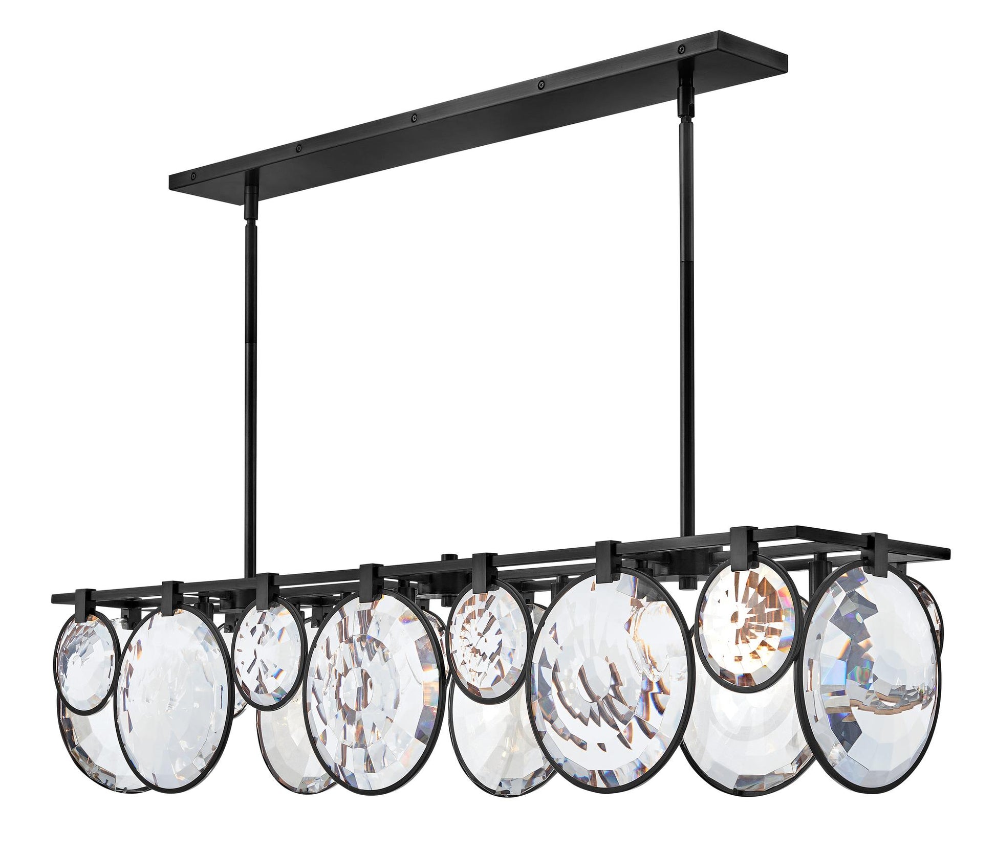 FREDRICK RAMOND, NALA LINEAR & OVAL CHANDELIER, PENDANT LIGHT
