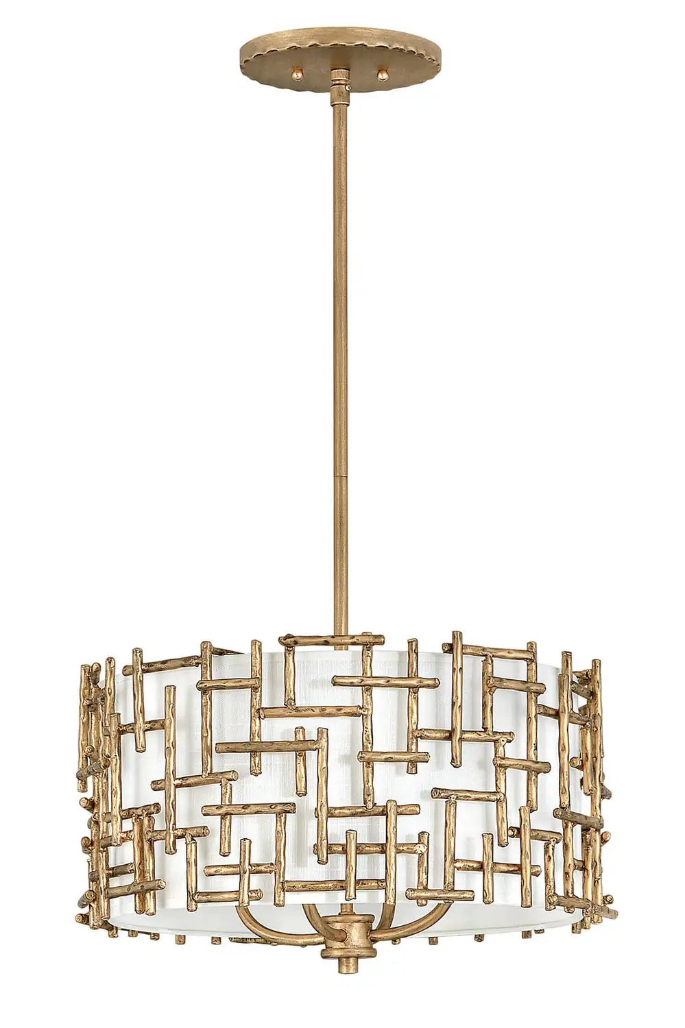 FREDRICK RAMOND, FARRAH DRUM PENDANT SEMI-FLUSH MOUNT, PENDANT LIGHT