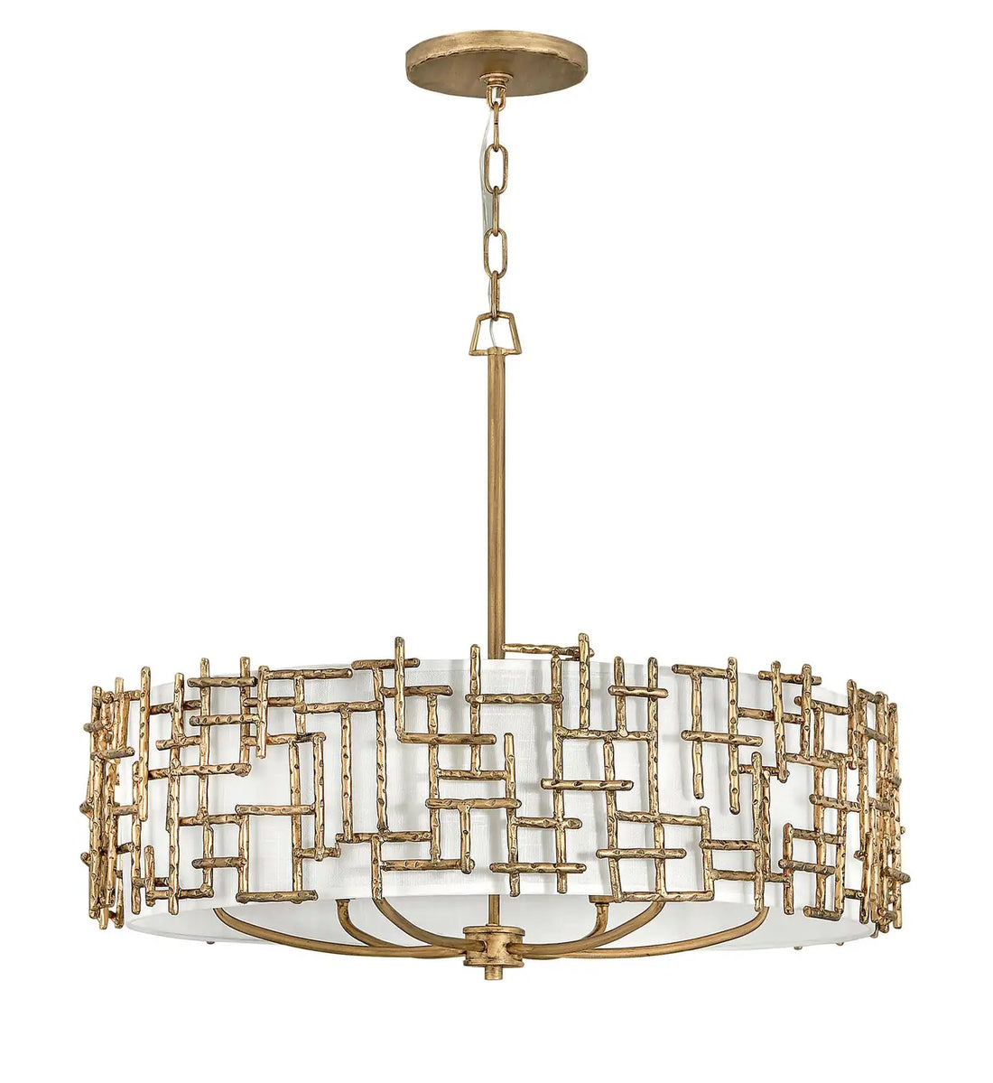 FREDRICK RAMOND, FARRAH DRUM CHANDELIER, PENDANT LIGHT