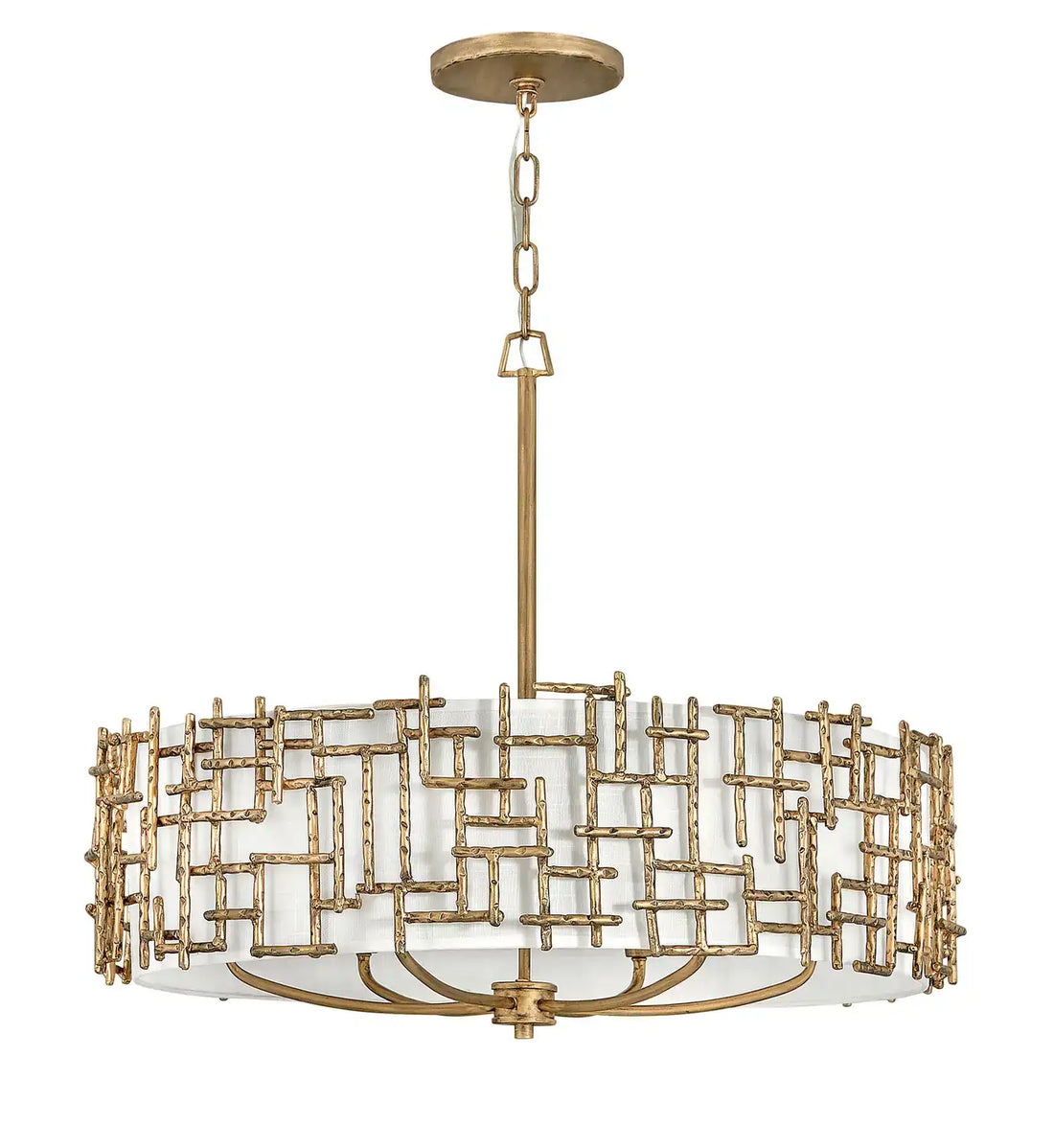 FREDRICK RAMOND, Farrah Drum Chandelier, CHANDELIER LIGHT