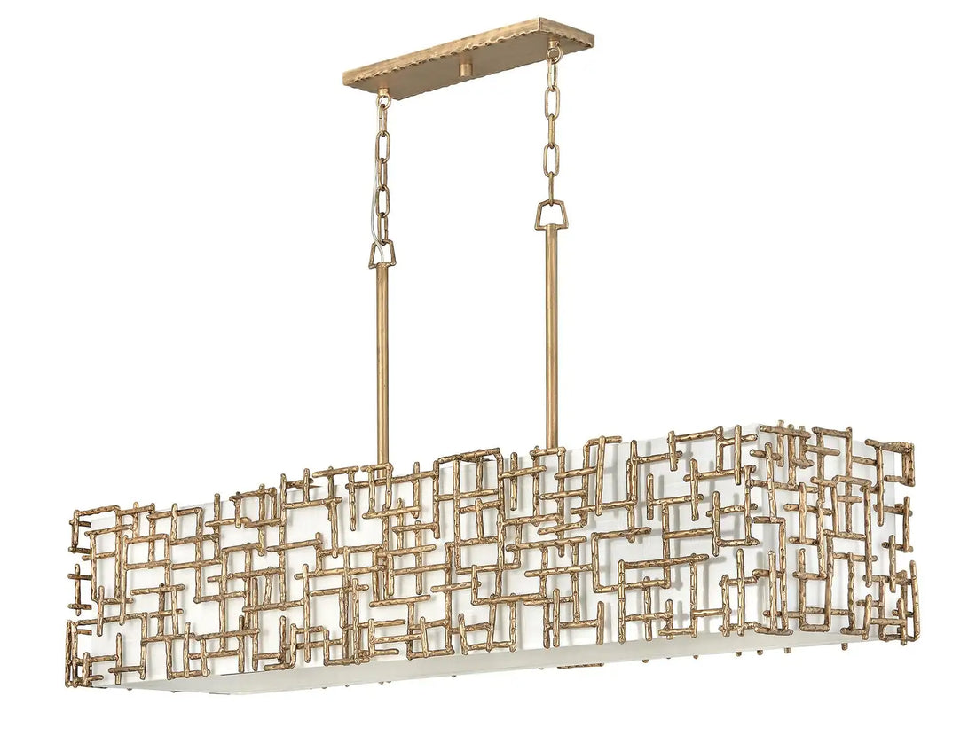 FREDRICK RAMOND, FARRAH LINEAR & OVAL CHANDELIER, PENDANT LIGHT