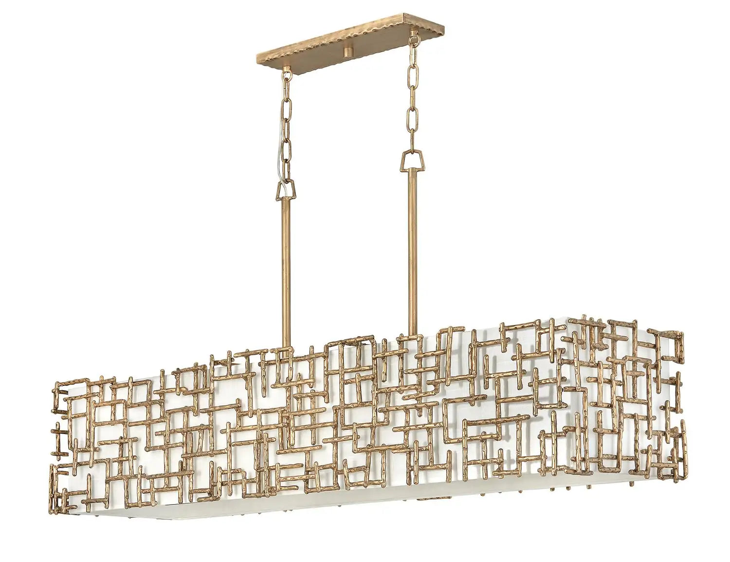 FREDRICK RAMOND, FARRAH LINEAR & OVAL CHANDELIER, PENDANT LIGHT