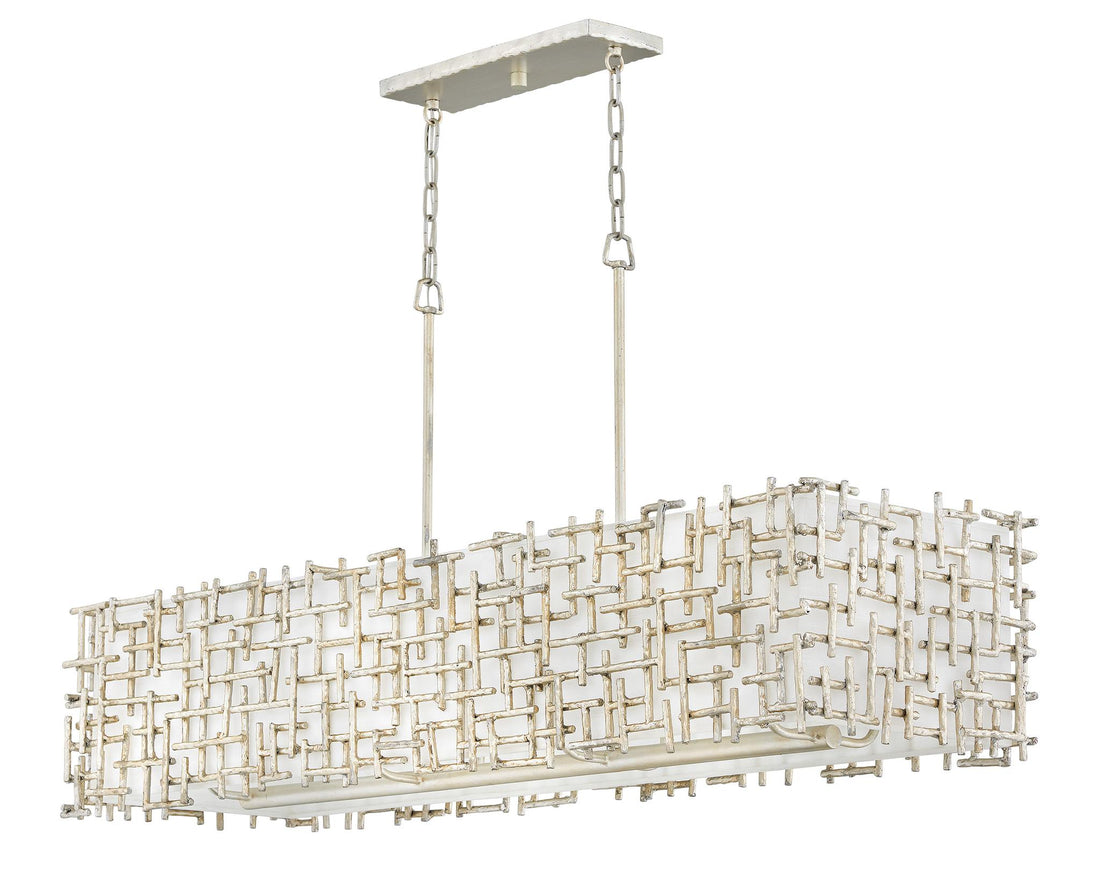 FREDRICK RAMOND, FARRAH LINEAR & OVAL CHANDELIER, PENDANT LIGHT