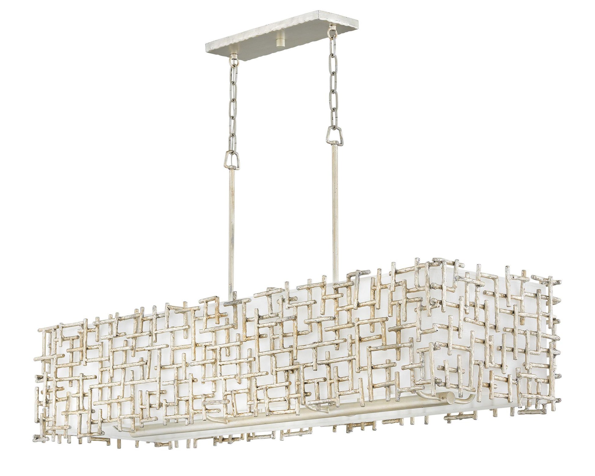 FREDRICK RAMOND, FARRAH LINEAR & OVAL CHANDELIER, PENDANT LIGHT