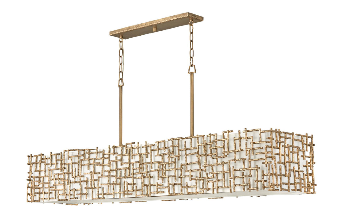 FREDRICK RAMOND, FARRAH LINEAR & OVAL CHANDELIER, PENDANT LIGHT