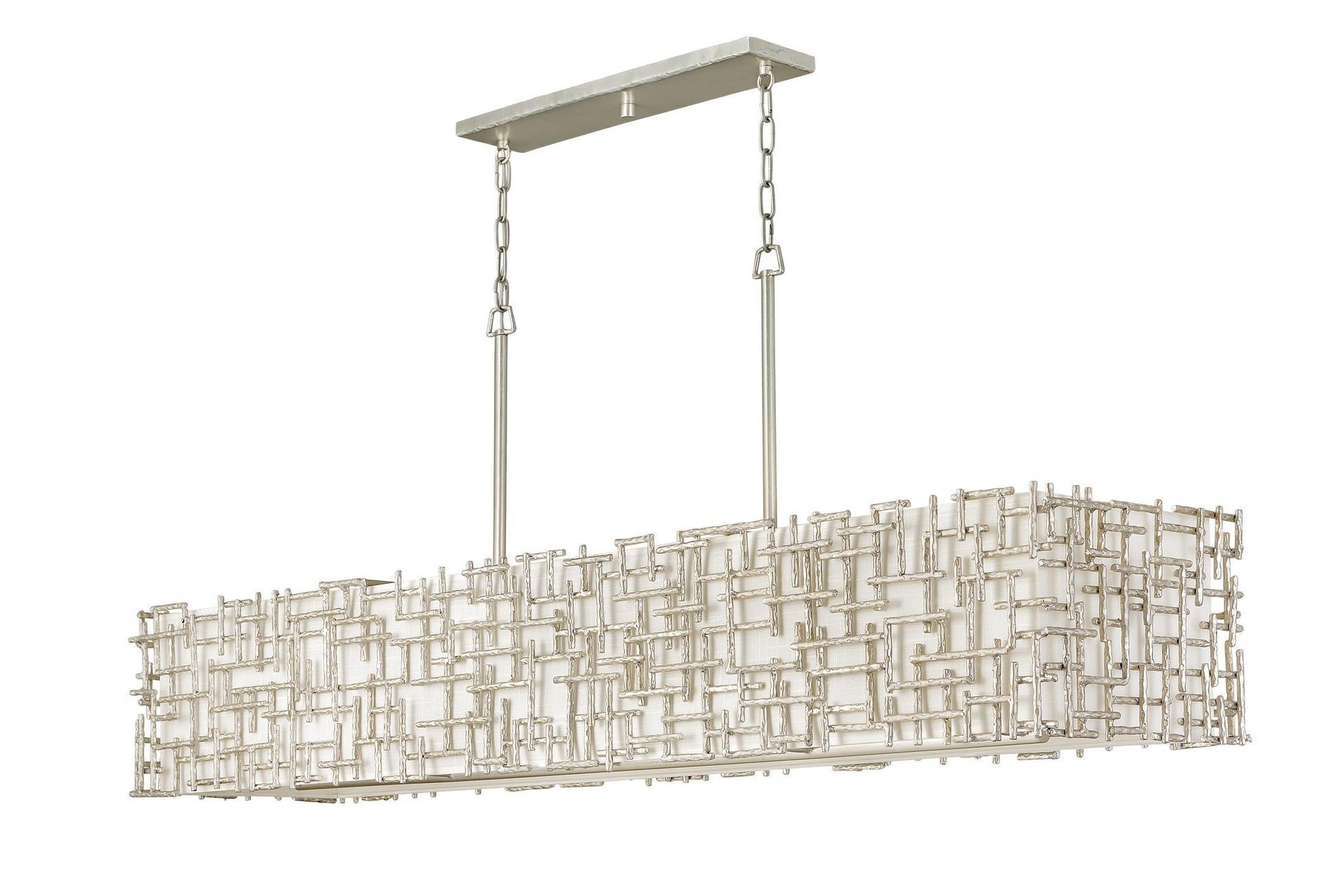FREDRICK RAMOND, FARRAH LINEAR & OVAL CHANDELIER, PENDANT LIGHT