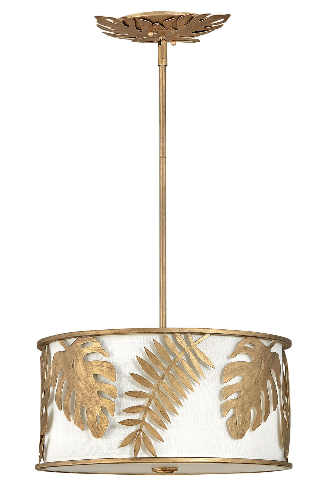 FREDRICK RAMOND, BOTANICA DRUM PENDANT SEMI-FLUSH MOUNT, PENDANT LIGHT