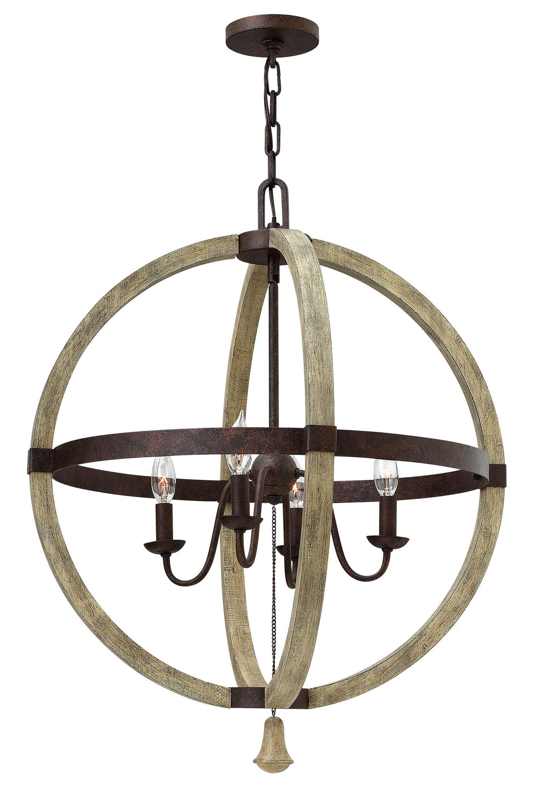 FREDRICK RAMOND, MIDDLEFIELD ORB CHANDELIER, PENDANT LIGHT