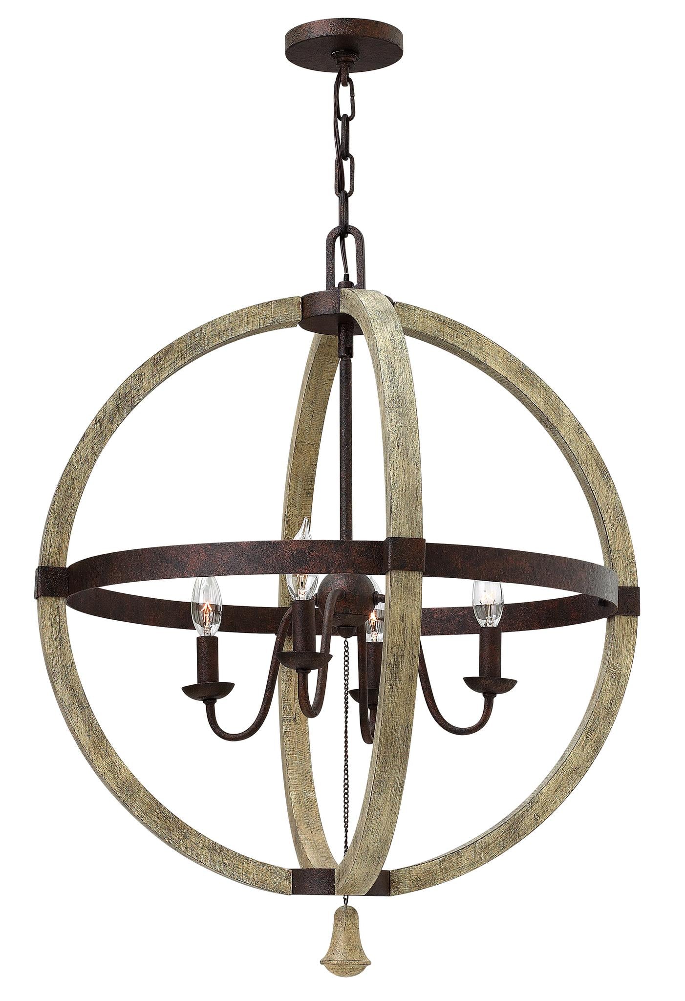 FREDRICK RAMOND, MIDDLEFIELD ORB CHANDELIER, PENDANT LIGHT