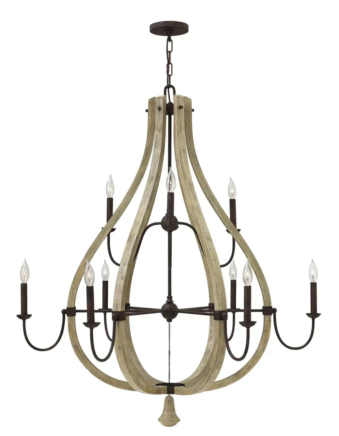 FREDRICK RAMOND, Middlefield Open Frame Two Tier Chandelier, PENDANT LIGHT