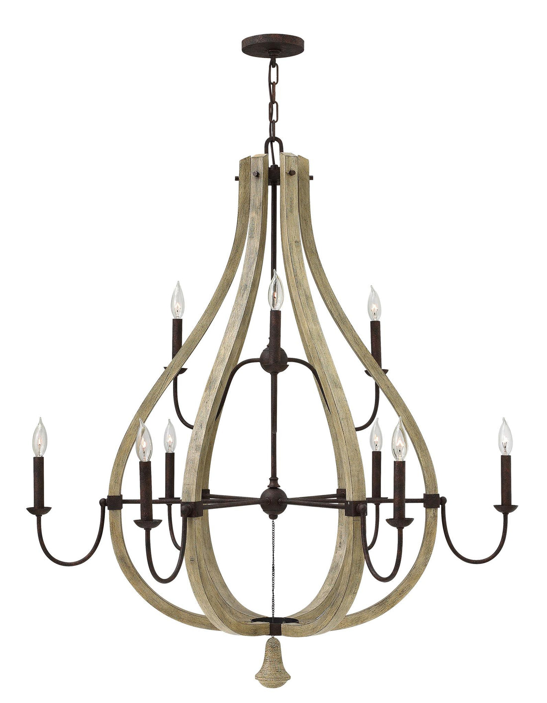 FREDRICK RAMOND, MIDDLEFIELD MULTI TIER OPEN FRAME CHANDELIER, PENDANT LIGHT