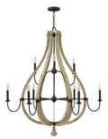 FREDRICK RAMOND, Middlefield Open Frame Two Tier Chandelier, CHANDELIER LIGHT