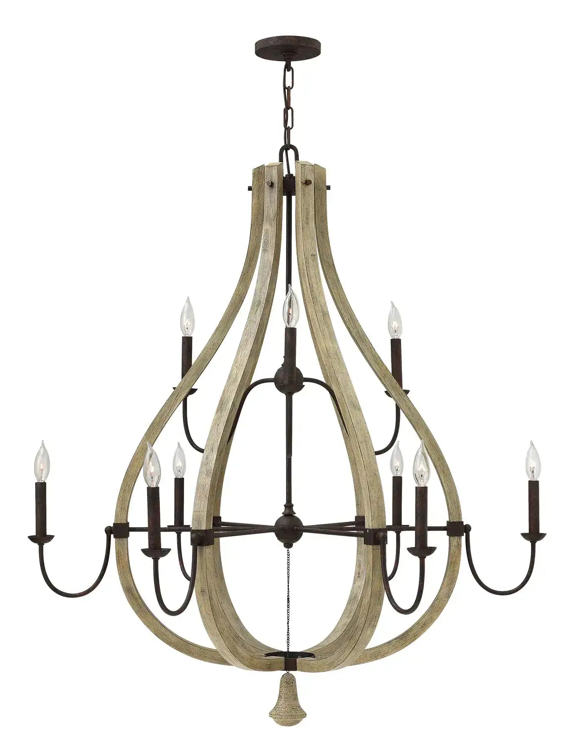 FREDRICK RAMOND, Middlefield Open Frame Two Tier Chandelier, CHANDELIER LIGHT