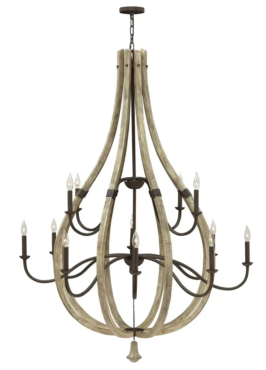 FREDRICK RAMOND, Middlefield Open Frame Two Tier Chandelier, PENDANT LIGHT