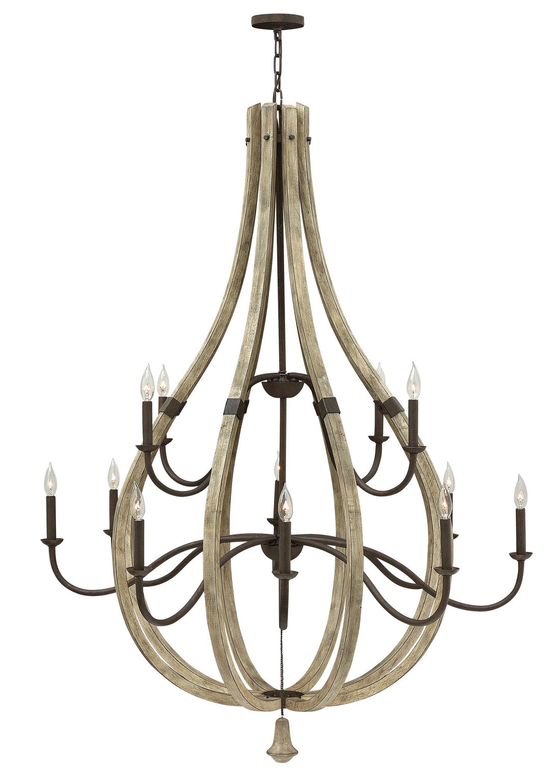 FREDRICK RAMOND, MIDDLEFIELD MULTI TIER OPEN FRAME CHANDELIER, PENDANT LIGHT
