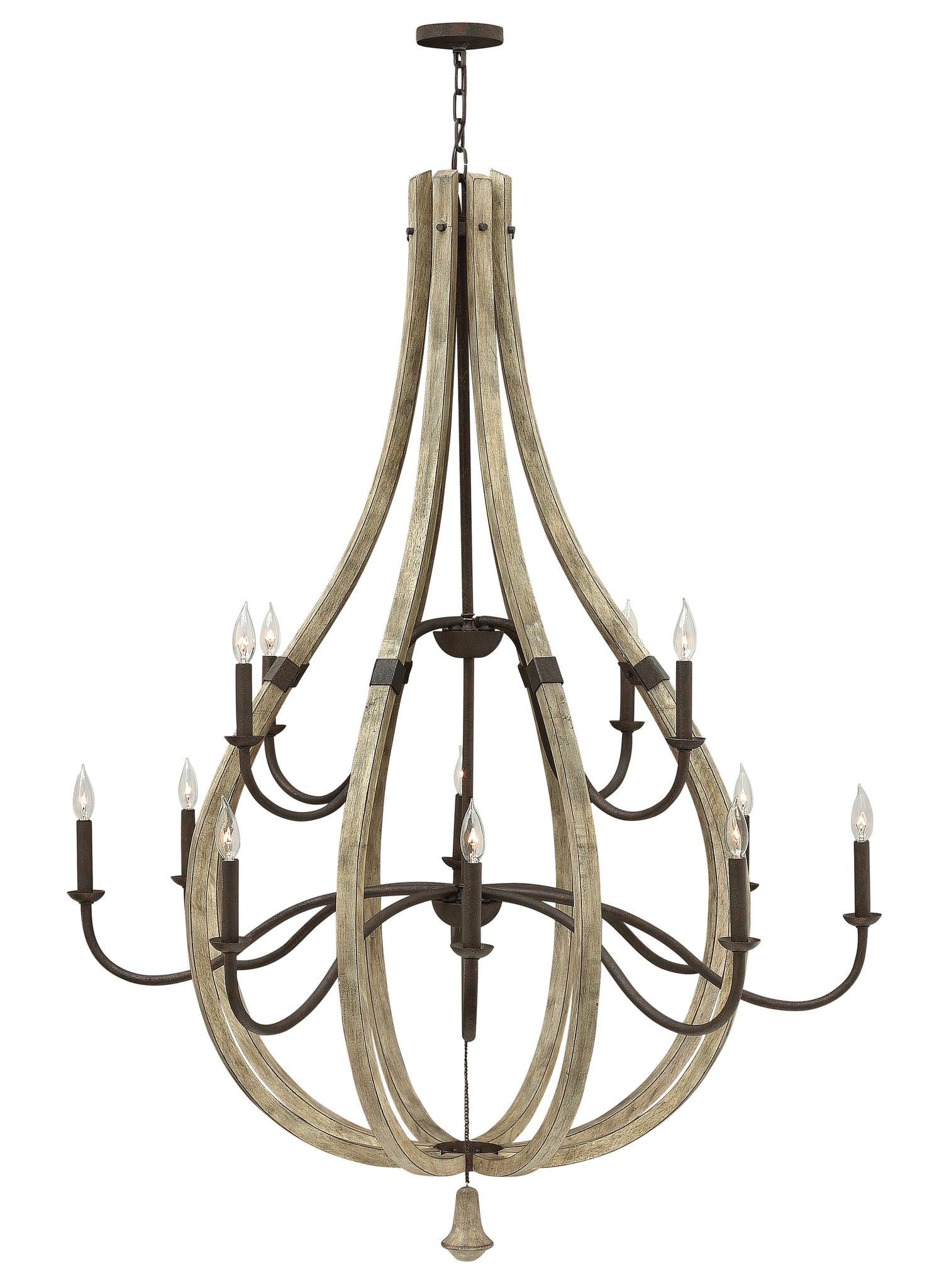FREDRICK RAMOND, MIDDLEFIELD MULTI TIER OPEN FRAME CHANDELIER, PENDANT LIGHT