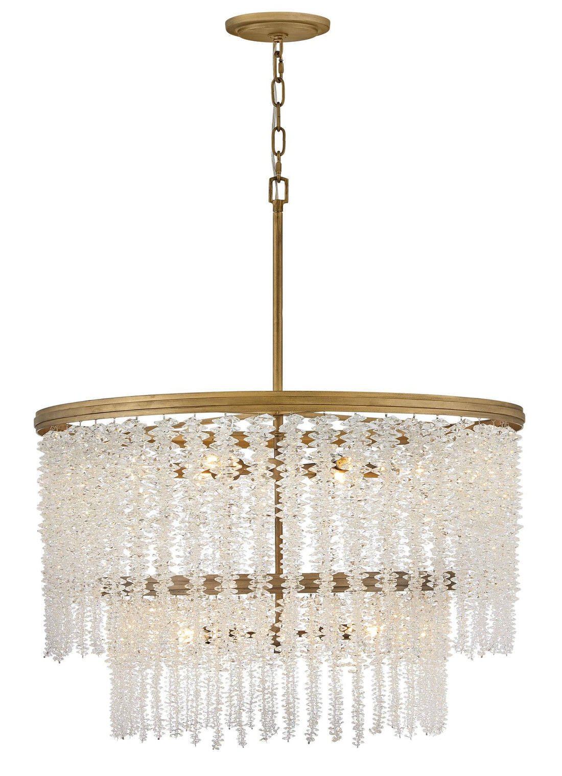 FREDRICK RAMOND, RUBINA DRUM MULTI TIER CHANDELIER, PENDANT LIGHT