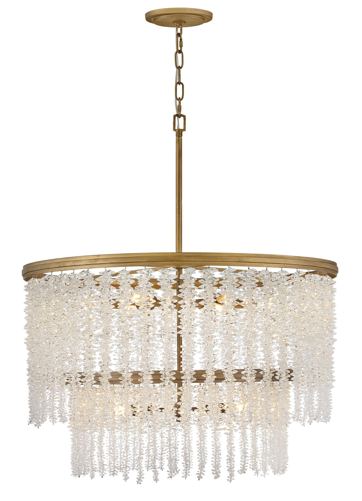 FREDRICK RAMOND, RUBINA DRUM MULTI TIER CHANDELIER, PENDANT LIGHT