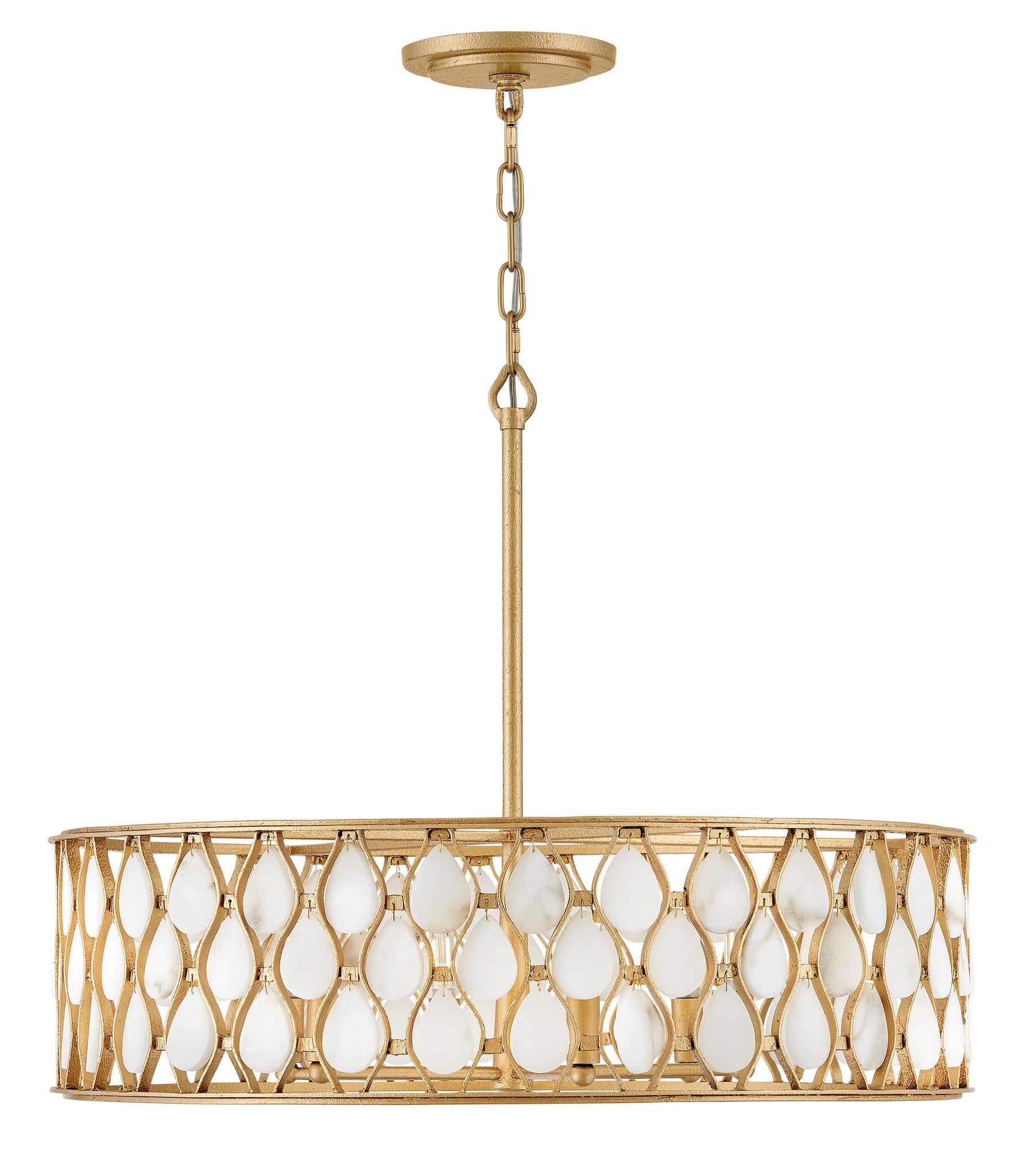 FREDRICK RAMOND, ESTIE DRUM CHANDELIER, PENDANT LIGHT