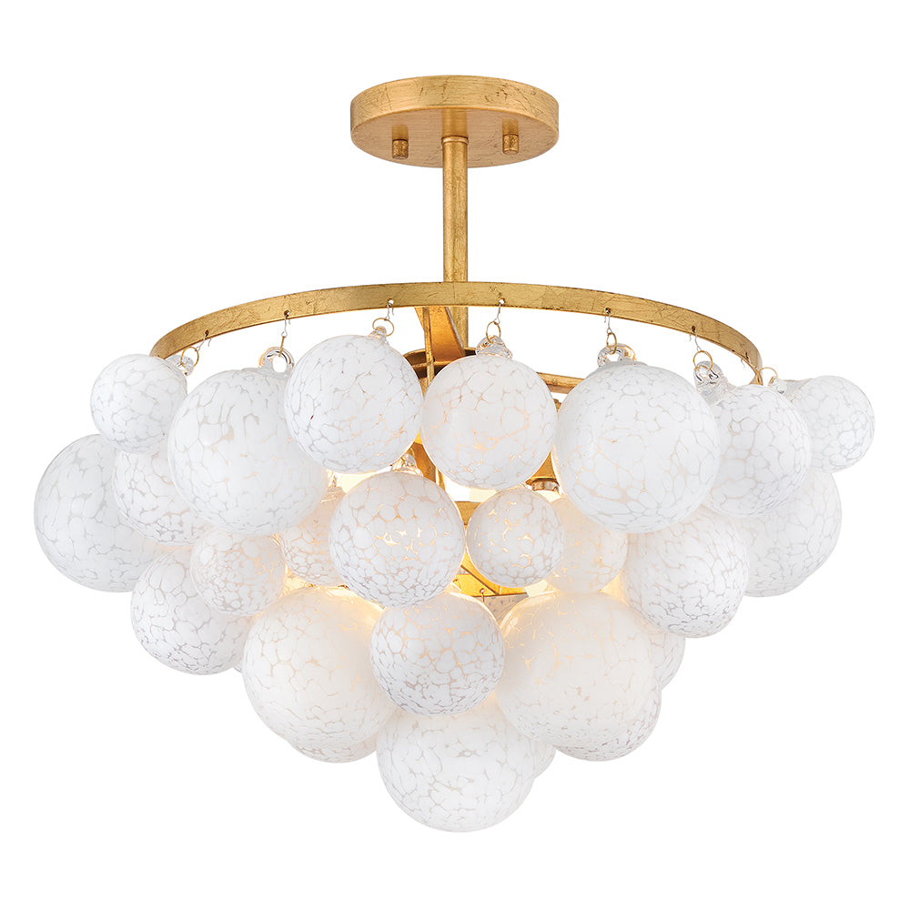 FREDRICK RAMOND, MARABEL SEMI-FLUSH MOUNT, FLUSH MOUNT CEILING LIGHTS 
