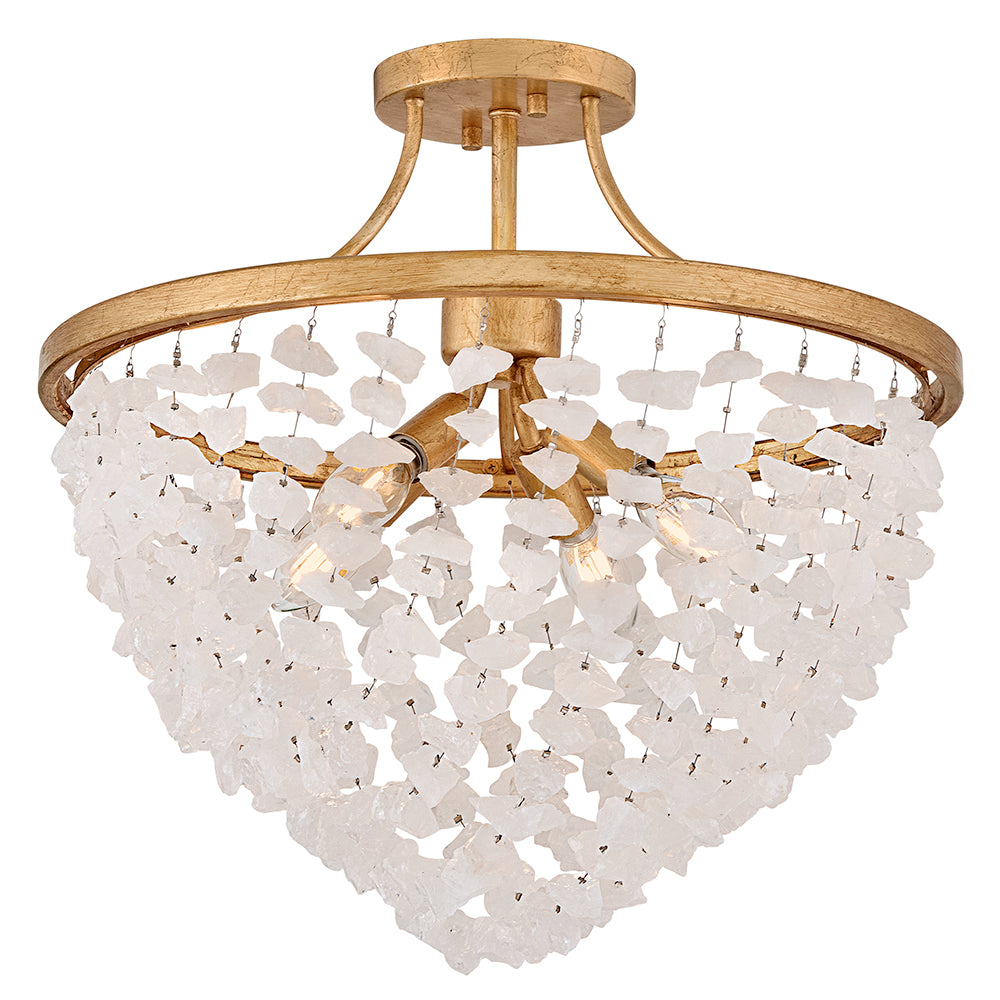 FREDRICK RAMOND, MYRA SEMI-FLUSH MOUNT, FLUSH MOUNT CEILING LIGHTS 
