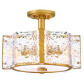 FREDRICK RAMOND, Florian Semi-Flush Mount, FLUSH MOUNT CEILING LIGHTS