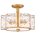 FREDRICK RAMOND, FLORIAN SEMI-FLUSH MOUNT, FLUSH MOUNT CEILING LIGHTS 