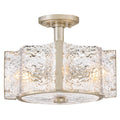 FREDRICK RAMOND, FLORIAN SEMI-FLUSH MOUNT, FLUSH MOUNT CEILING LIGHTS 
