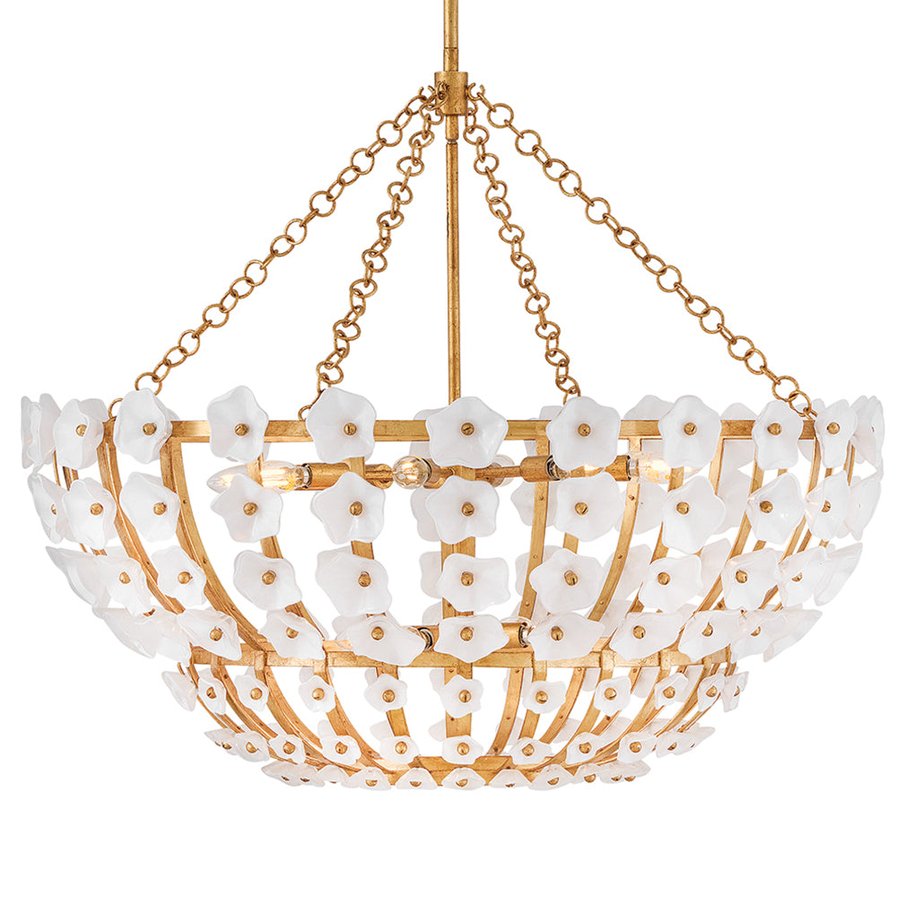 FREDRICK RAMOND, AZALEA SINGLE TIER CHANDELIER, PENDANT LIGHT