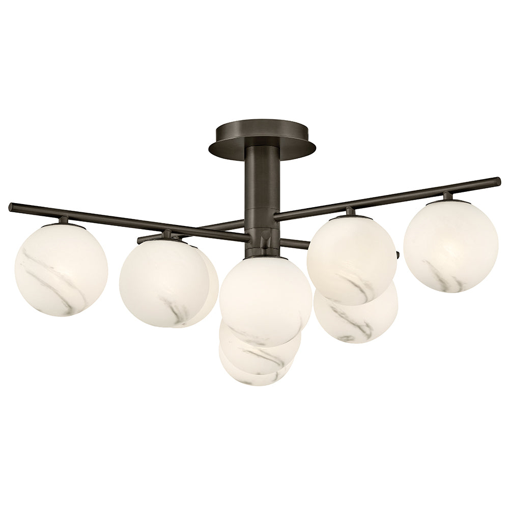 FREDRICK RAMOND, SELENE SEMI-FLUSH MOUNT, FLUSH MOUNT CEILING LIGHTS 
