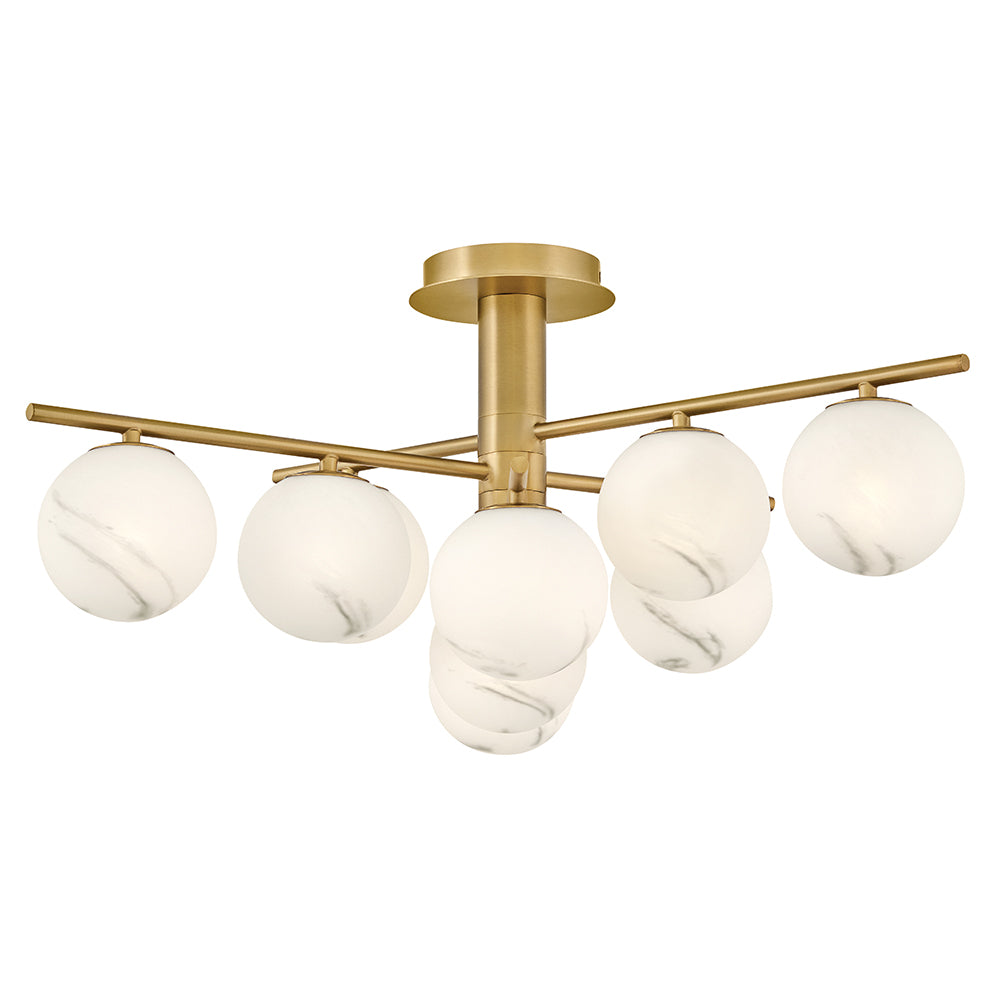 FREDRICK RAMOND, SELENE SEMI-FLUSH MOUNT, FLUSH MOUNT CEILING LIGHTS 