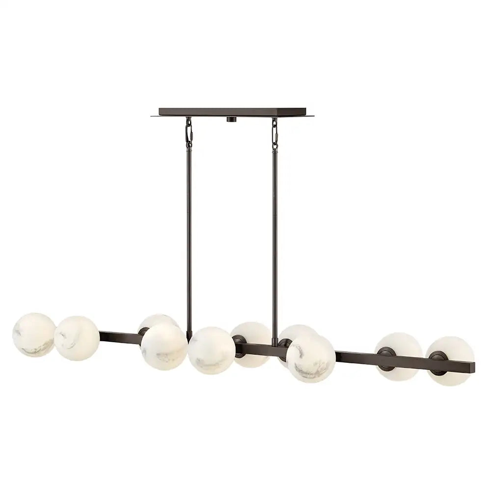 FREDRICK RAMOND, SELENE LINEAR & OVAL CHANDELIER, PENDANT LIGHT