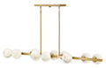 FREDRICK RAMOND, SELENE LINEAR & OVAL CHANDELIER, PENDANT LIGHT