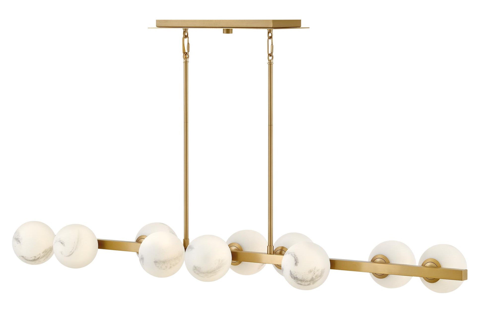 FREDRICK RAMOND, SELENE LINEAR & OVAL CHANDELIER, PENDANT LIGHT