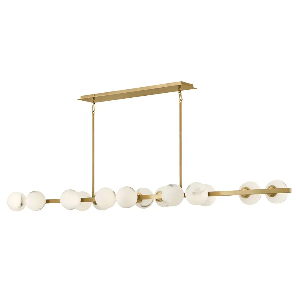 FREDRICK RAMOND, SELENE LINEAR & OVAL CHANDELIER, PENDANT LIGHT