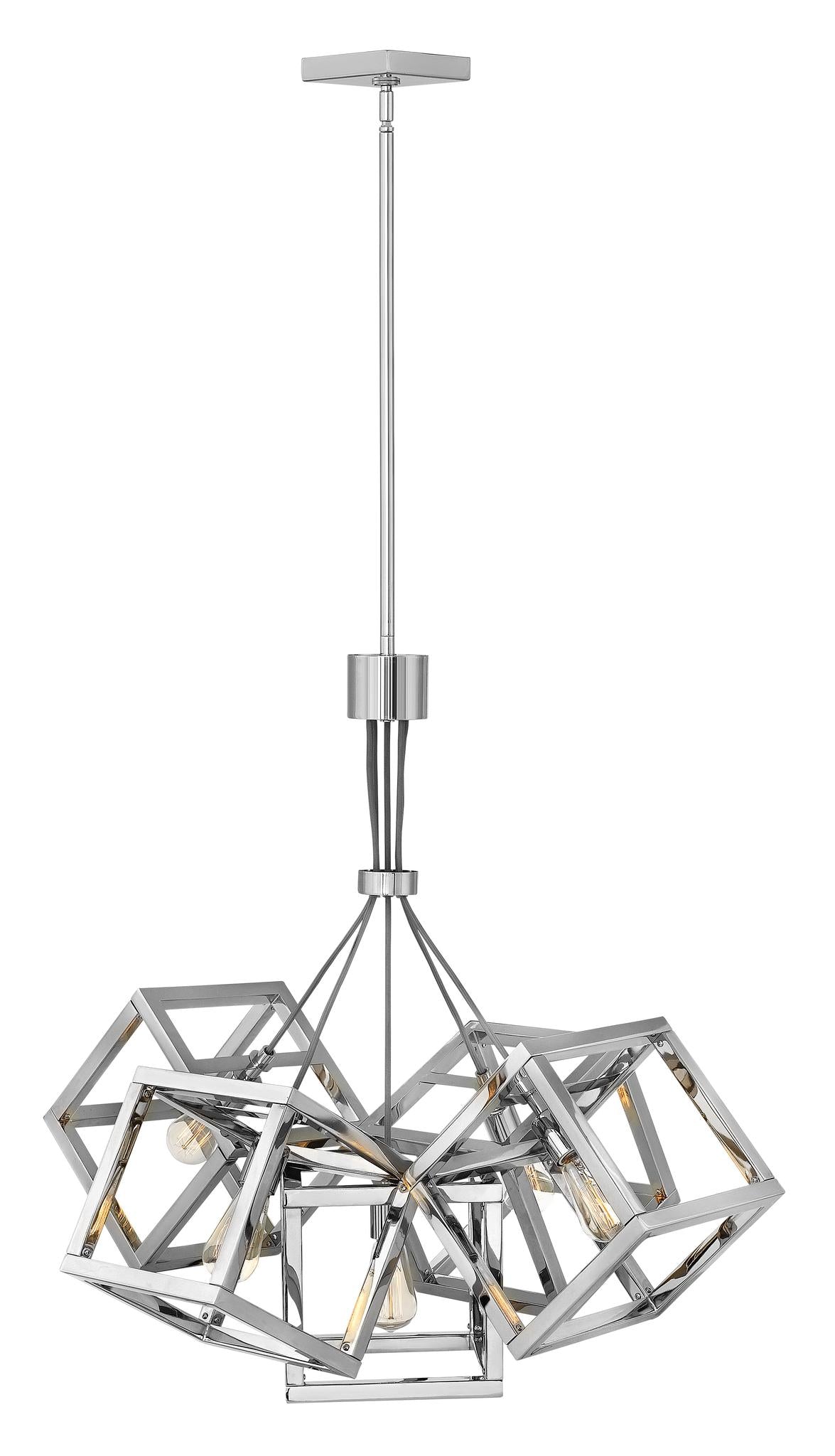 FREDRICK RAMOND, ENSEMBLE SINGLE TIER CHANDELIER, PENDANT LIGHT
