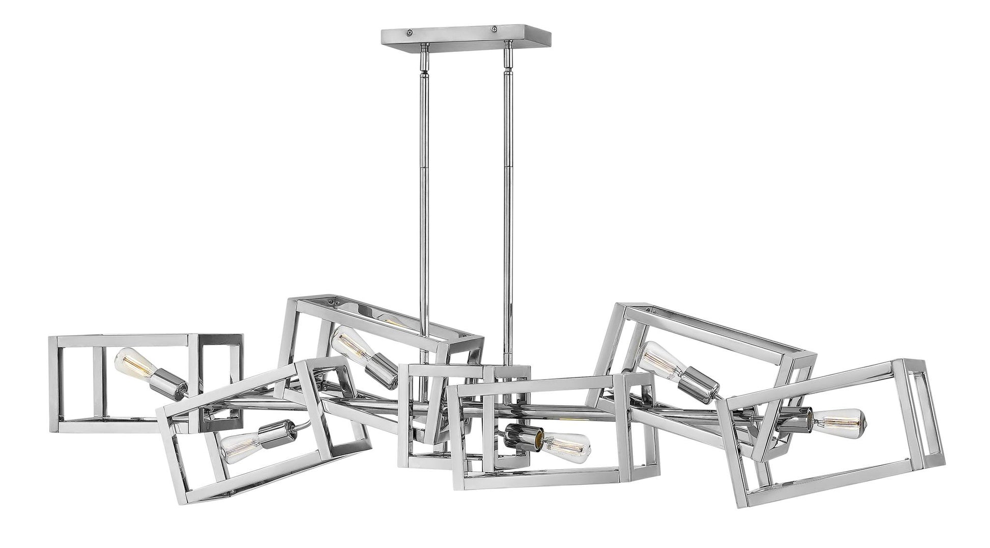FREDRICK RAMOND, ENSEMBLE LINEAR & OVAL CHANDELIER, PENDANT LIGHT
