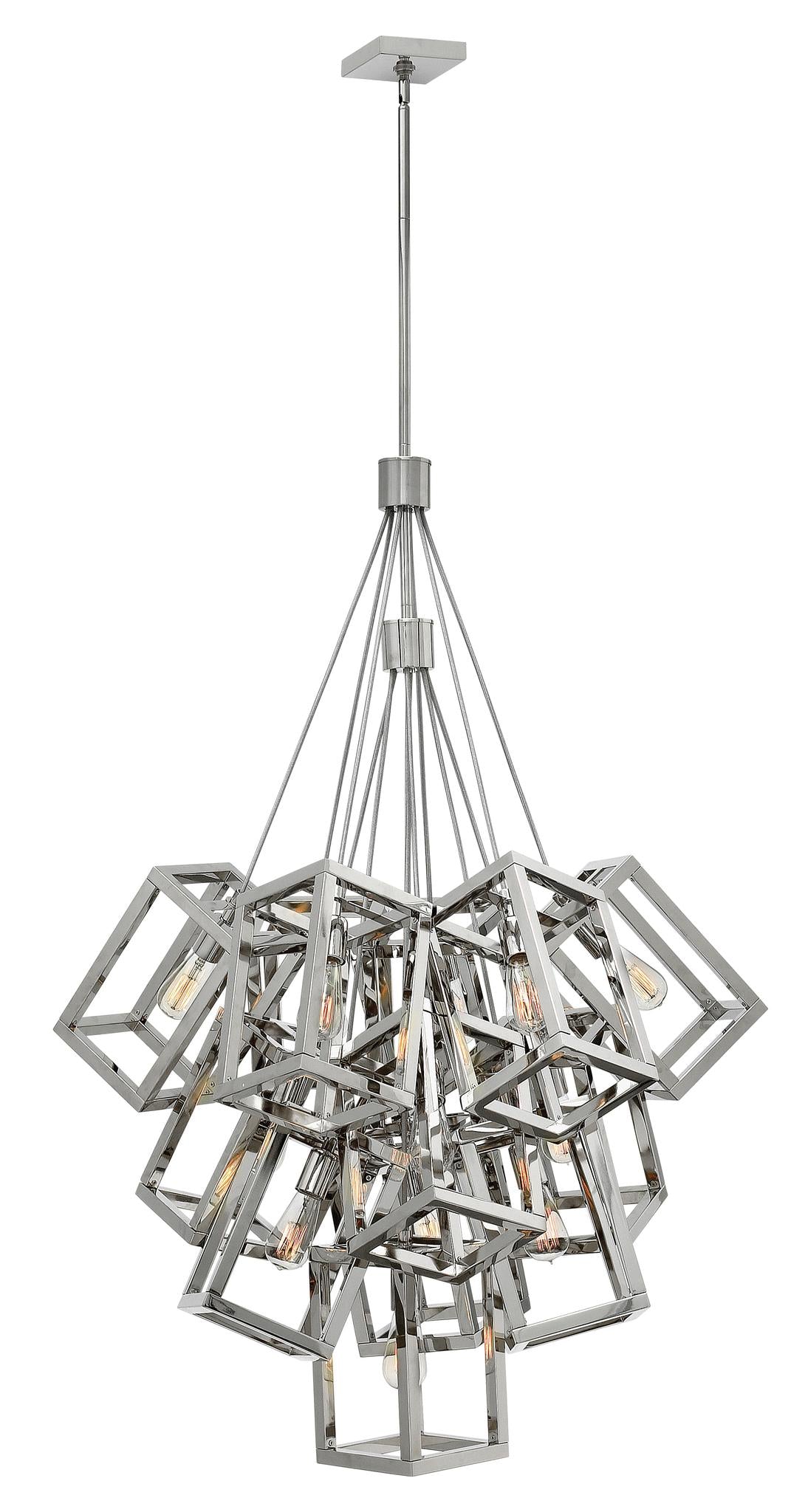 FREDRICK RAMOND, ENSEMBLE MULTI TIER CHANDELIER, PENDANT LIGHT